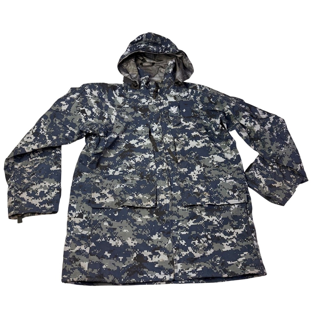US Navy Digital Camouflage Gore Tex Parka Jacket Mens Size Small 2b1
